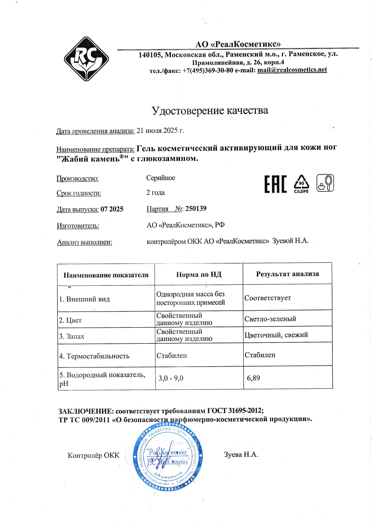 Паспорт №250139